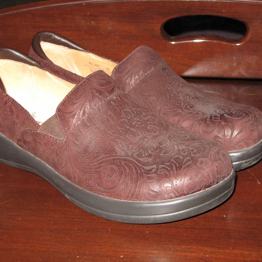 Alegria KELI Brown Paisley Clogs KEL-433 Size 39